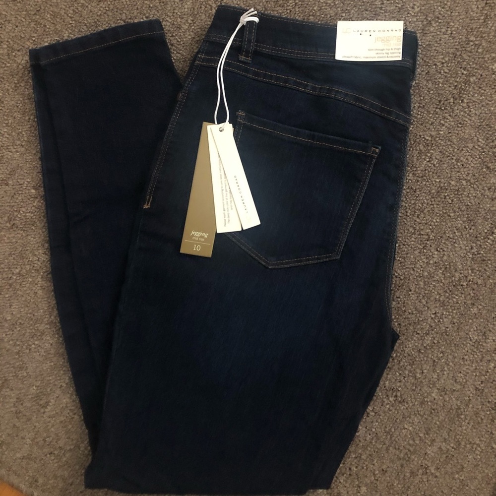 LC Lauren Conrad Jeggings Mid Rose sz 10